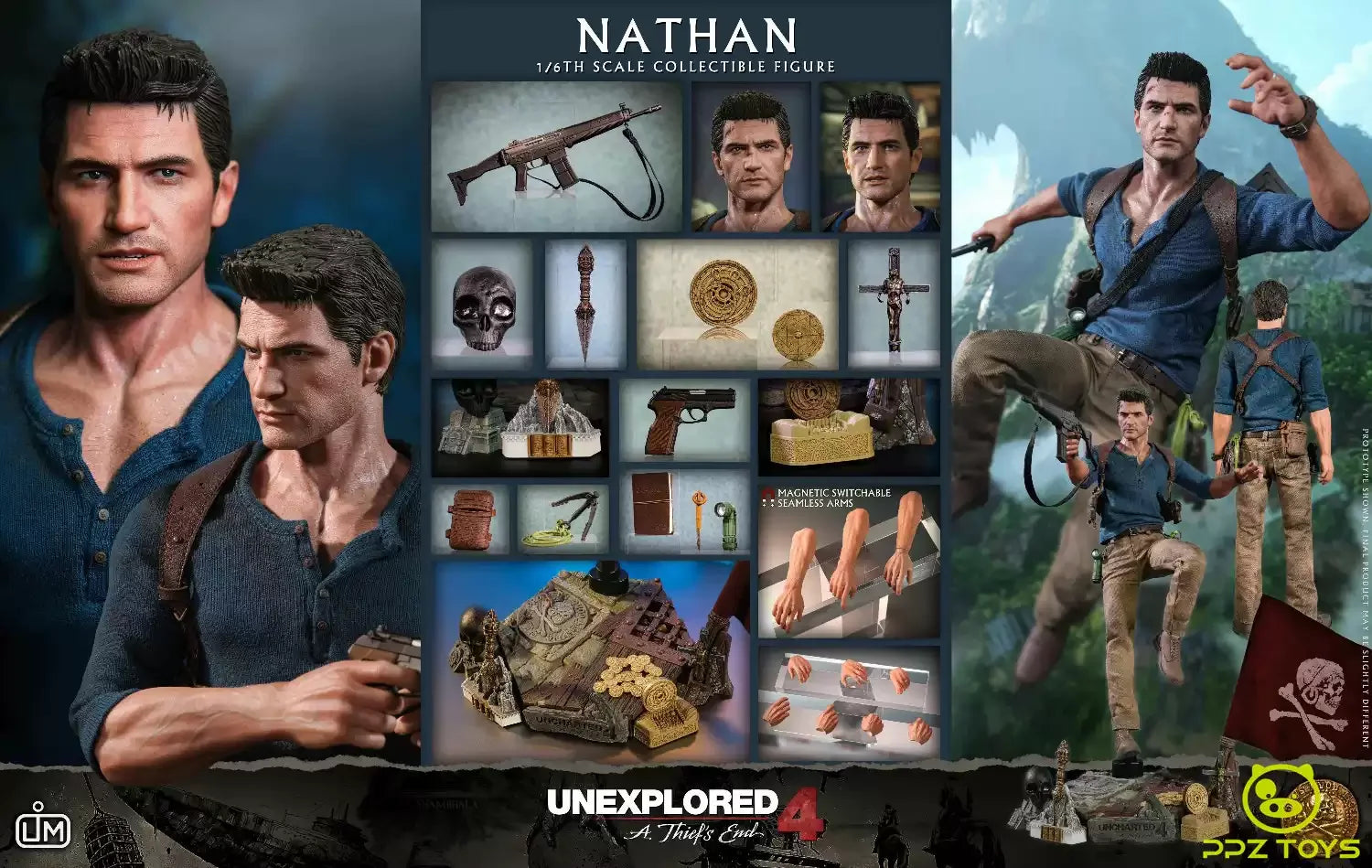 In Stock LIMTOYS 1/6 Scale Uncharted 4 Nathan Drake Action Figure LIM012 Action Figure Model Trendy Toys Gift  Collectibles