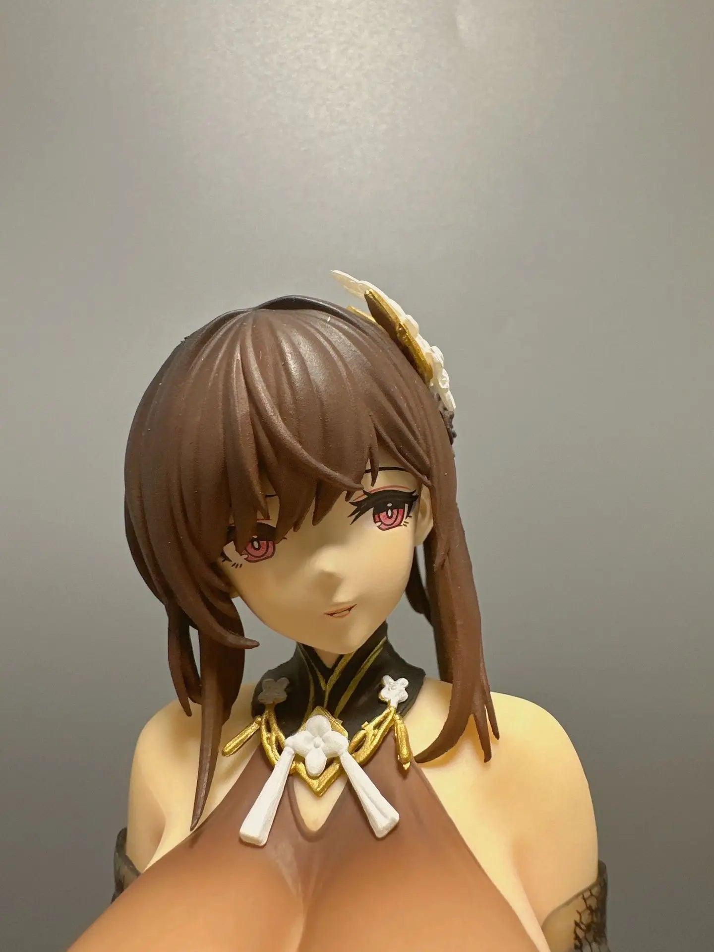 Anime-Spiel Azur Lane Chen Hai Figur Cheongsam Schwarze Seide Anziehfigur Stehmodell Spielzeug Geschenksammlung Actionfigur PVC