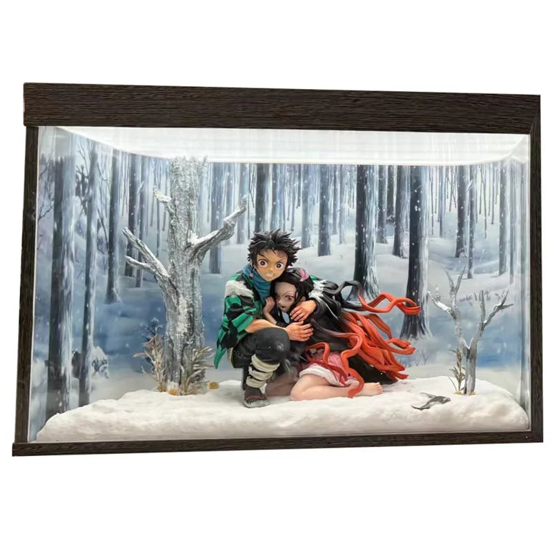 Original Up Art Studio Demon Slayer Figurine Kamado Tanjiro And Nezuko 1/6 Statue Anime Model Action Figure Collection Toy Figma