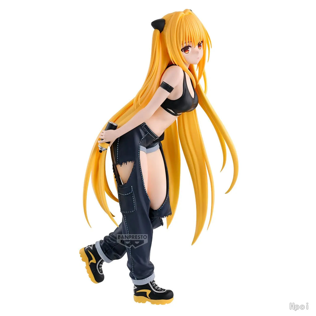 Original Genuine Bandai Prepainted BANPRESTO Glitter & Glamours To LOVEru Darkness Konjiki No Yami Street Ver. H=22cm Figure