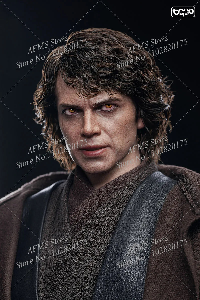 TP026 1/6 Men Soldier Star Wars Anakin Skywalker Robe Cloak Leather Vest Eyeball Fit 12Inch HOTT0YS DX34AE DX47AE Action Figure