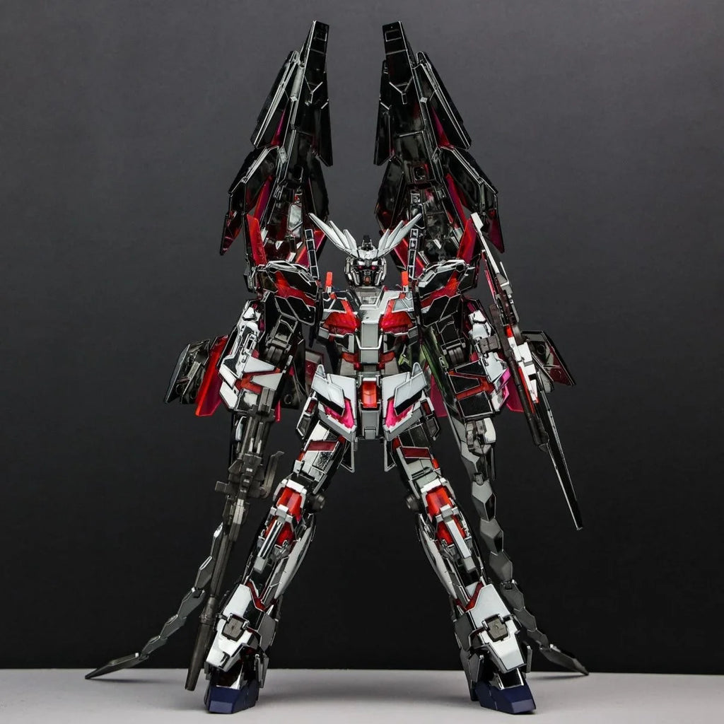 XINGDONG XD Phoenix Unicorn Nr. 3 HG 1/144 Zusammenbaumodellbausätze Galvanisierte Actionfigur aus dunklem Stahlsilber von Phoenix Roboterspielzeug
