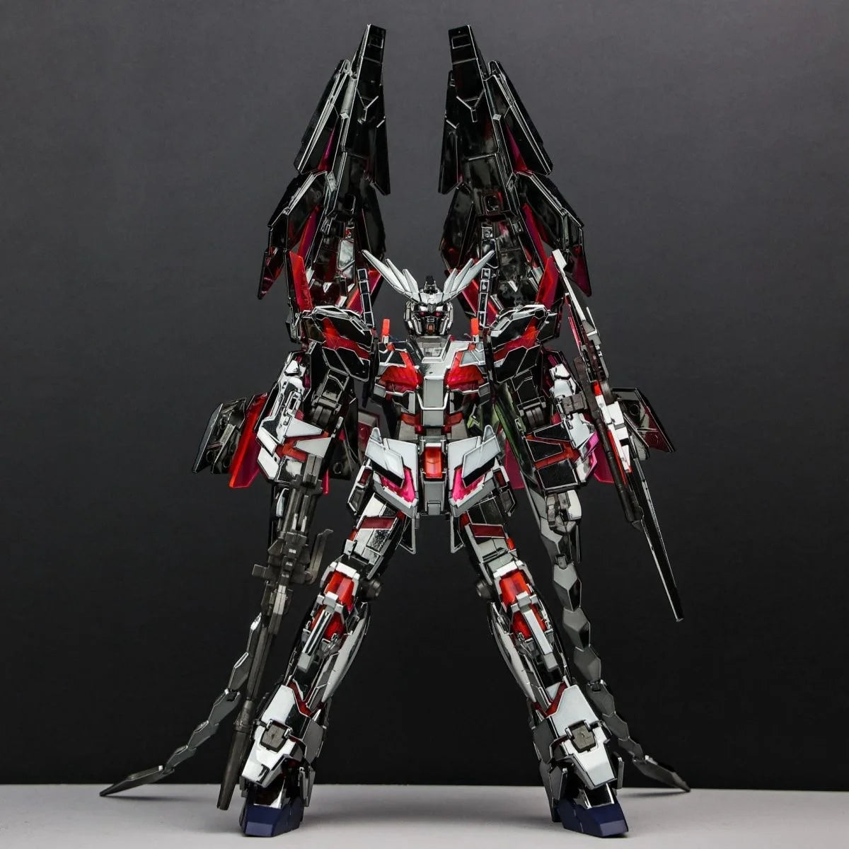 XINGDONG XD Phoenix Unicorn Nr. 3 HG 1/144 Zusammenbaumodellbausätze Galvanisierte Actionfigur aus dunklem Stahlsilber von Phoenix Roboterspielzeug