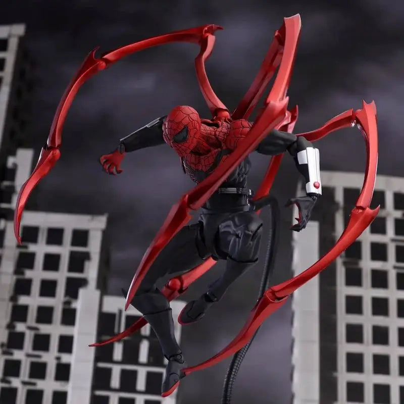Mess Toys 16cm Ultimate Spider Man Articulat Action Figure Miles Morales Black Red Suit Model Collect Desktop Ornament Toy Gifts