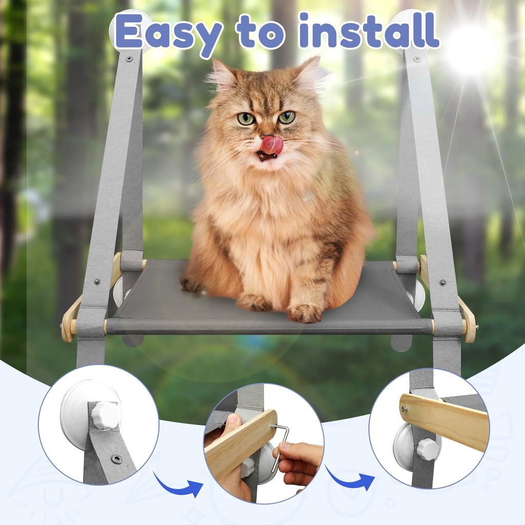 Foldable Cat Hanging Bed Window Suction Cups Pet Hammock Aerial House Kitten Climbing Seat Comfortable Pet Accessories