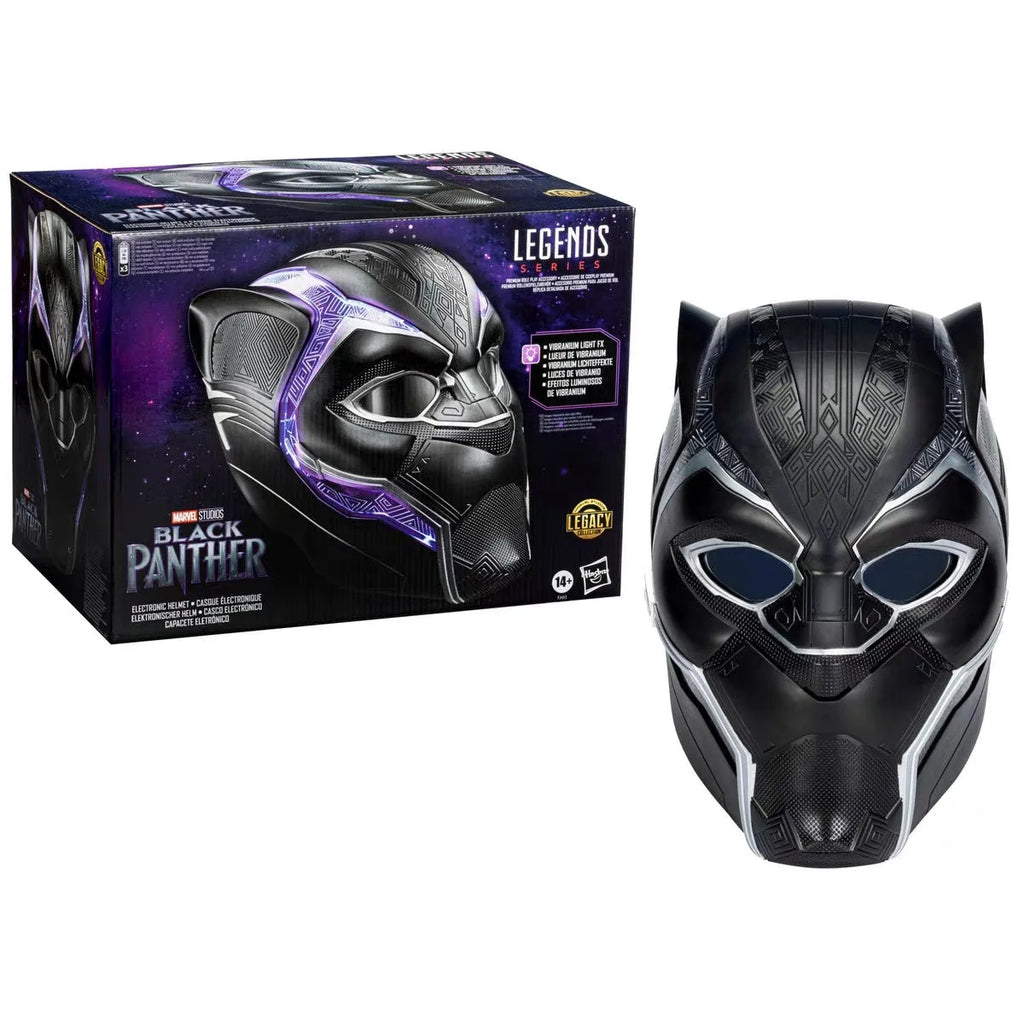 Hasbro Marvel Black Panther Electronic Helmet Legends Series 1:1 Wearable Cosplay Prop Legacy Collection Vibranium Light FX