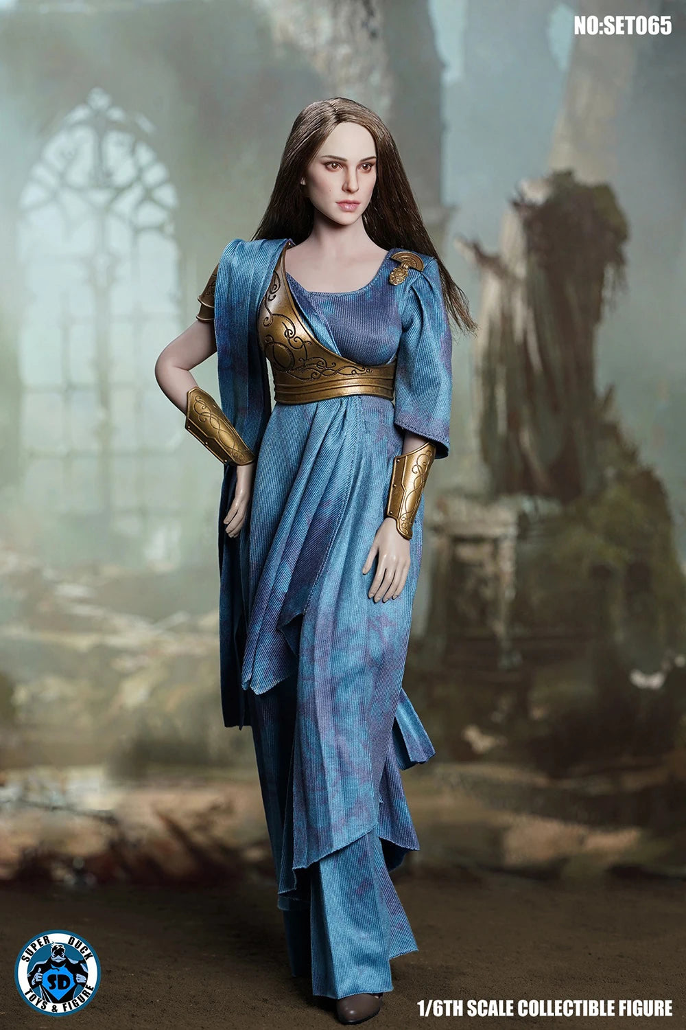 SUPER DUCK 1/6 SET065 Jane Natalie Portman Head Sculpt Asgard Clothes Set Fit 12'' TBL S12D Female Soldier Action Figure Body