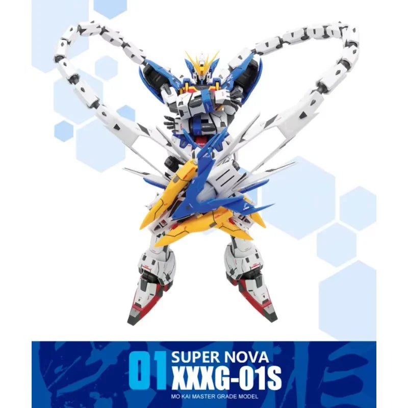 Anime Mobile Suit Endless Waltz Super Nova MG 1/100 Blue Altron Nataku XXXG-01S2 Kids Toys Model Assemble Action Figure Robot