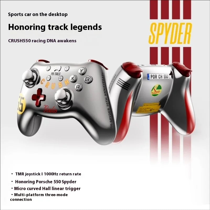 PB TAILS Crush550 Wireless Game Controller TMR Joystick Hall Trigger RGB 1000hz Gamepad Magcase Turbo Mode For PC Steam Gift