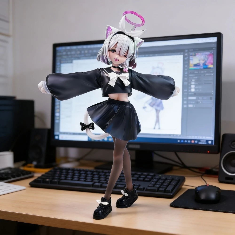 8.27in/21cm Anime Blue Archive Figure Black Arona Action Figures PVC Statue Model Collection Toys Gifts