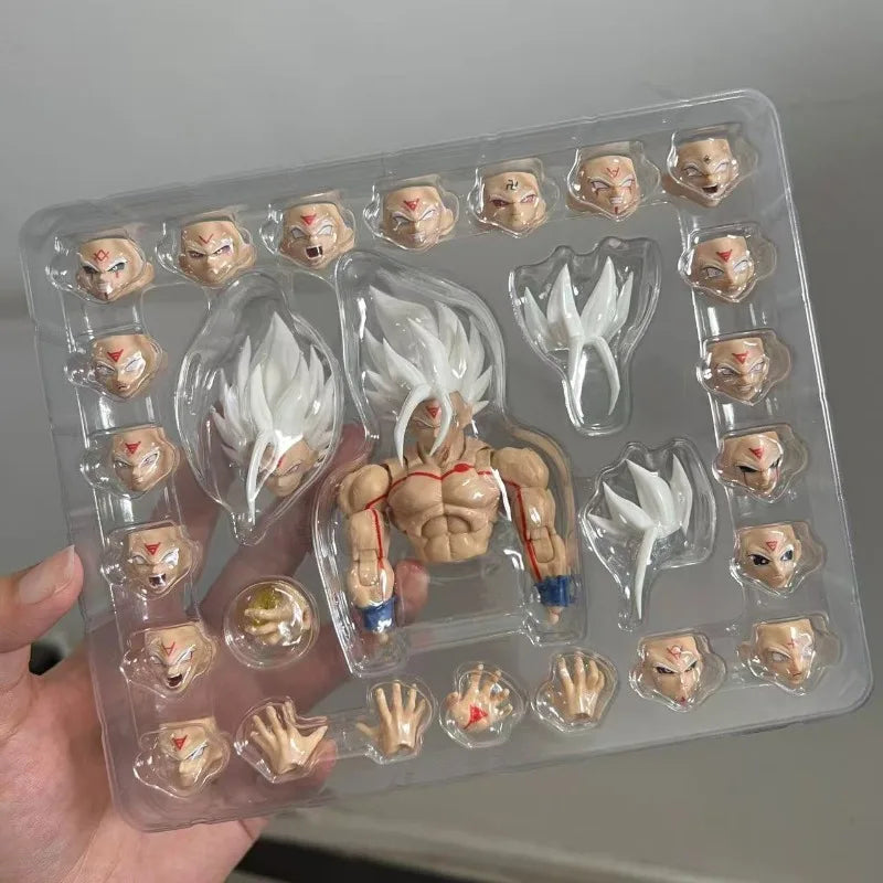 In Stock Black Hole Studio Dragon Ball Son Goku Action Figure Pvc White God Upper Body Plainface Carving SHF Accessory Kit Toy