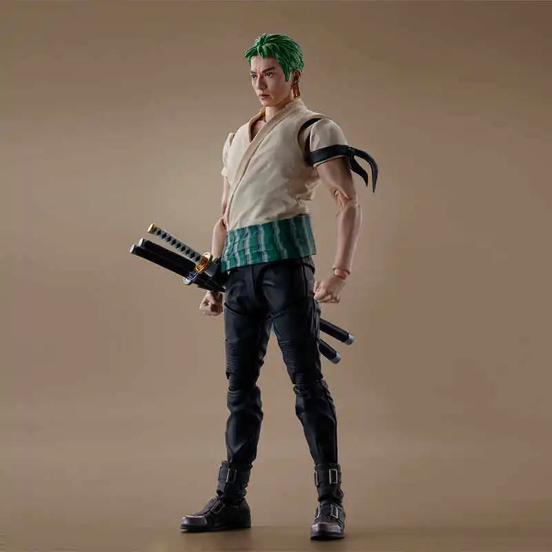 Bandai SHF Roronoa Zoro Action Figure Netflix Live Action One Piece Authentic Articulated Brand New Collectible For Anime Fans