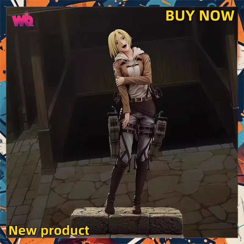 Нови 28 см Атака на Титаните Аниме Фигурки Ани Леонхарт Фигурки PVC Статуя Колекция Модел Стая Декорация Подаръци за Рожден Ден Играчки