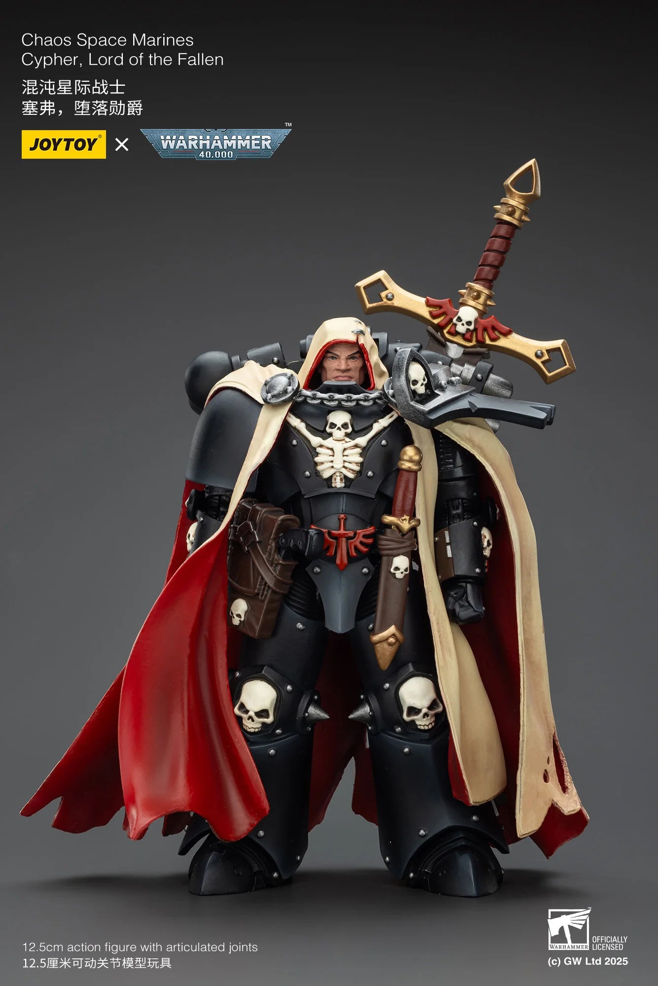 【In stock】JOYTOY 1/18 Action Figure Warhammer 40 KChaos Space Marines Cypher Lord of the Fallen Military Toys