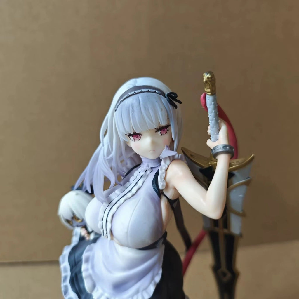 23см Аниме Gam Azur Lane Dido Фигура 1/7 Тежка броня Ver Maid Dress Up Stand Модел Играчка Кукла Екшън Фигурка Настолен орнамент Подарък