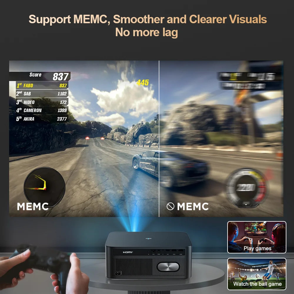 ThundeaL 3000Ansi 4K Full HD Projektor TD98Pro 2G 32G Heimkino WiFi Android Tragbares Samrt TV Kino TD98 Pro Beam Projektor
