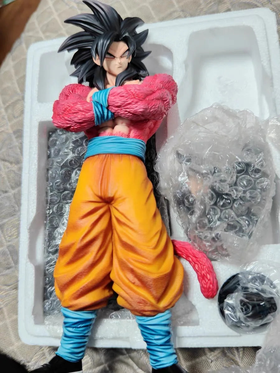 Jt 32cm Dragon Ball Z Double Heads Super Saiyan Son Goku Planb Figure Ssj4 Pvc Model Statue Dolls Collections Decor Toys Gifts