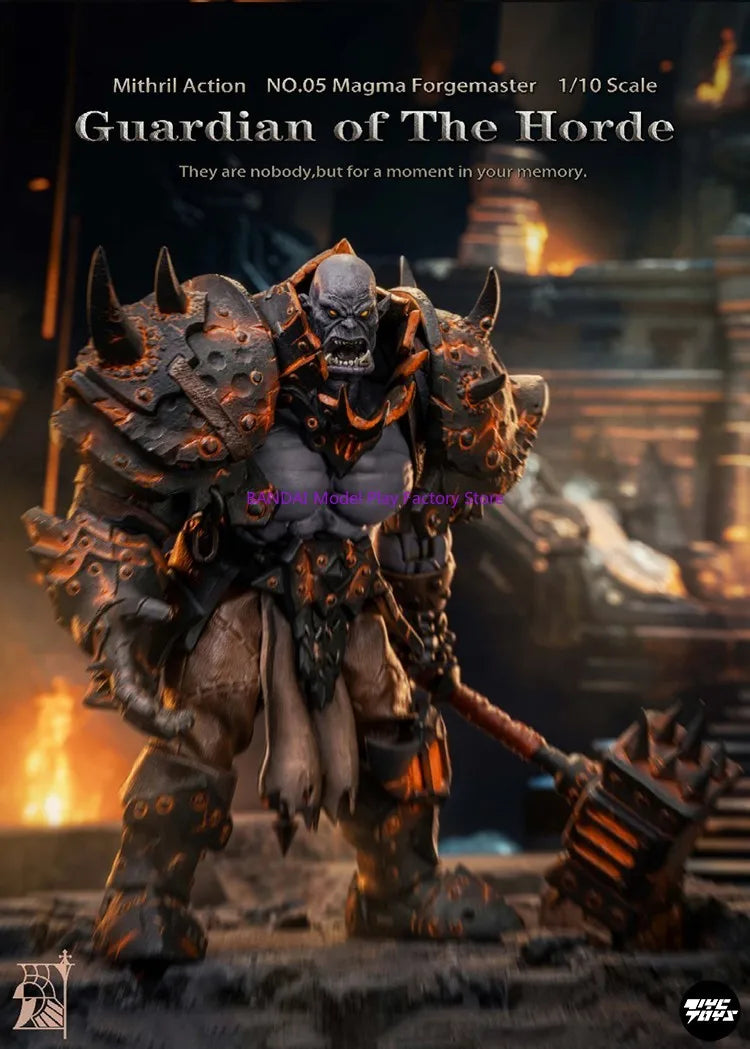 В наличност Mithril Action 1/10 Soldier Guardian of The Horde 05 Magma Forgemaster Barbarian Orcs Пълен комплект 6-инчови екшън фигурки Модел