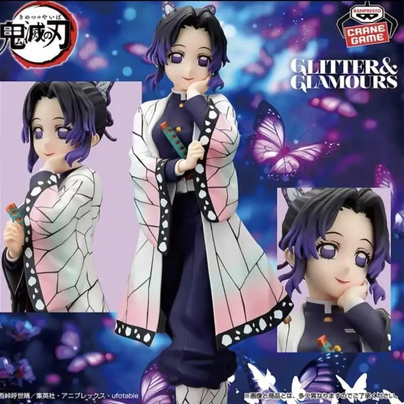 Genuine BANDAI BANPRESTO Demon Slayer KIMETSU NO YAIBA GLITTER & GLAMOURS Kochou Shinobu Tsuyuri Kanawo PVC Figure Model Toy