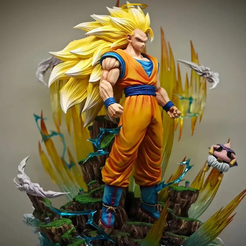 Dragon Ball GK Statue 42cm - Super Saiyan 3 Son Goku Ultra Instinct Form, Anime Collectible Model Figure