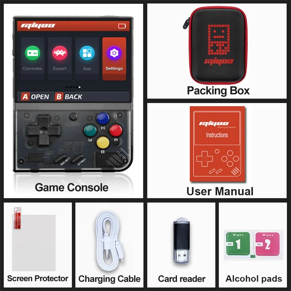 Miyoo Mini+ Classic Retro Handheld Game Console Players IPS Screen Portable Mini Plus Video Games Consoles Christmas Gift Pocket
