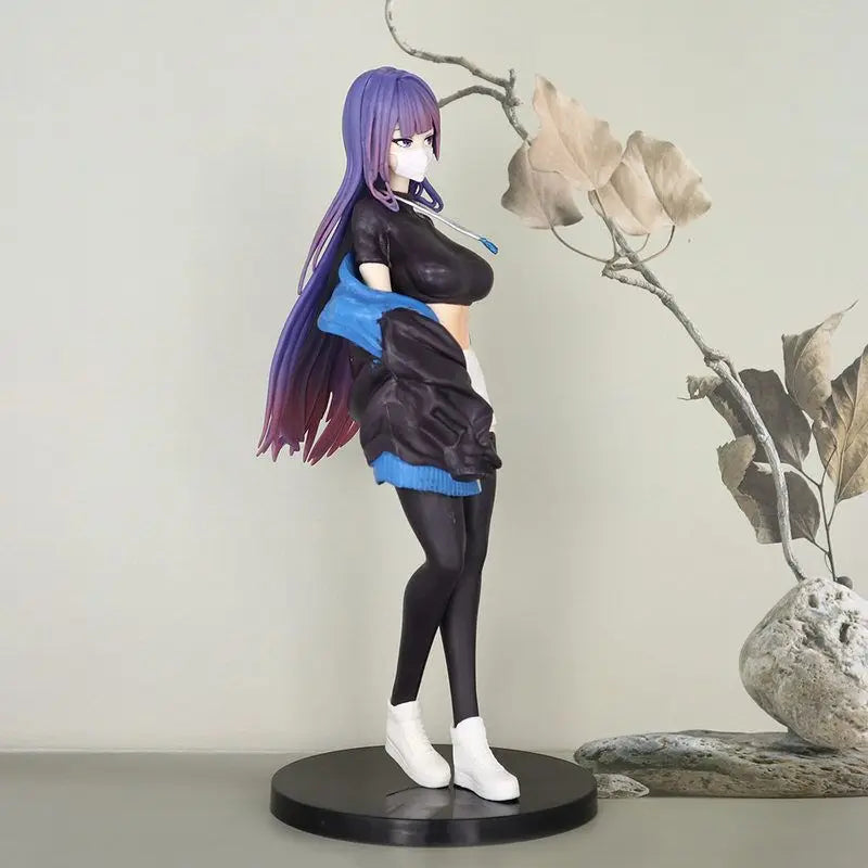 New Cross-border Masked Girl Yuna Action Figure Desktop Case Ornament PVC Material for Collectors And Anime Fans