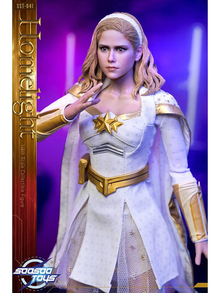 Soosootoys SST041 1/6 Gold Hair Female Action Figure Collection Comic Girl Hero Courtney White Dress Design 12" Soldier Model