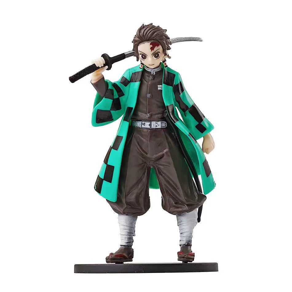 Anime 16CM Demon Slayer Kimetsu no Yaiba figure Kamado Tanjirou Action Figure Agatsuma Zenitsu Nezuko Warrior PVC Model Toys