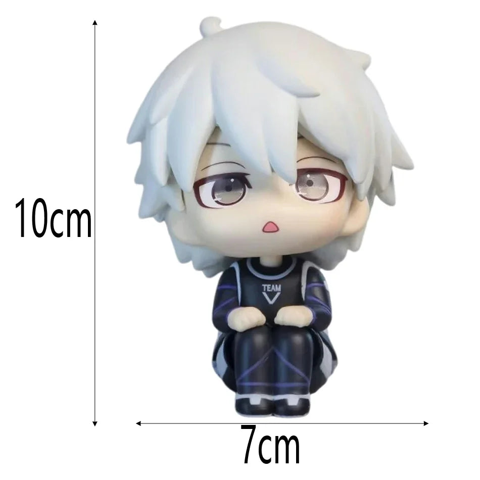 Action Figures Anime Figure Q Version Figurine PVC BLUE LOCK Isagi Yoichi Bachira Meguru Collectible Model Kids Doll Toys Gifts