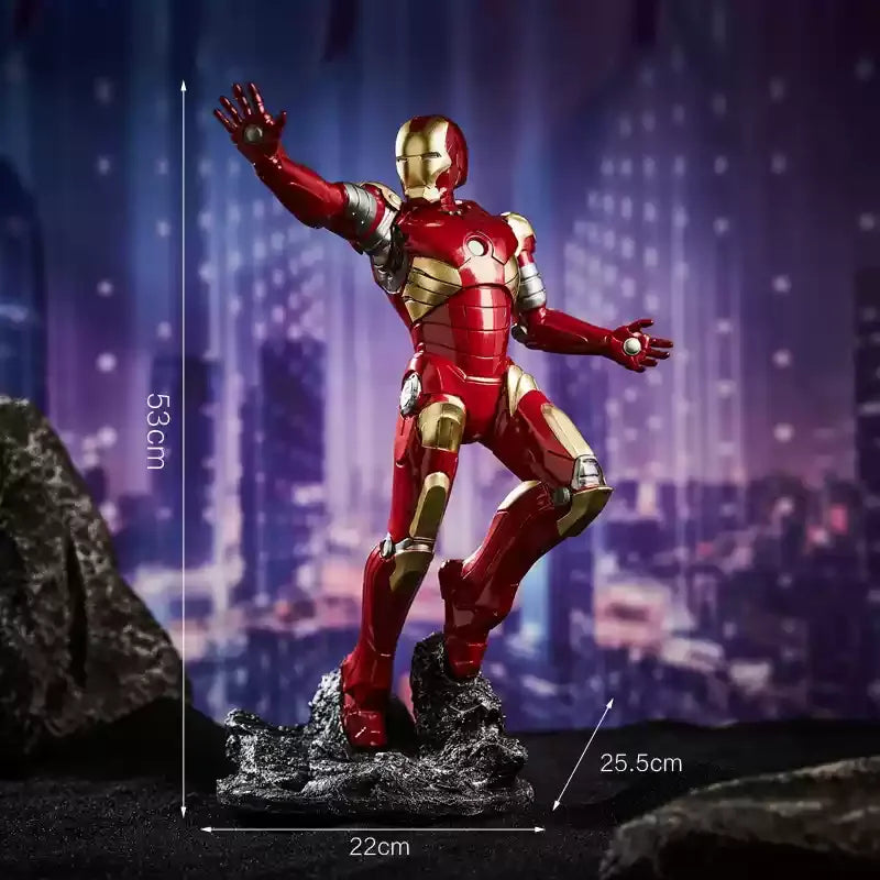 54 cm Filmfigur Captain America Avengers Iron Man Ornamente Exquisite und lebensechte Sammlung Modell Desktop-Dekor Jungen Geschenke