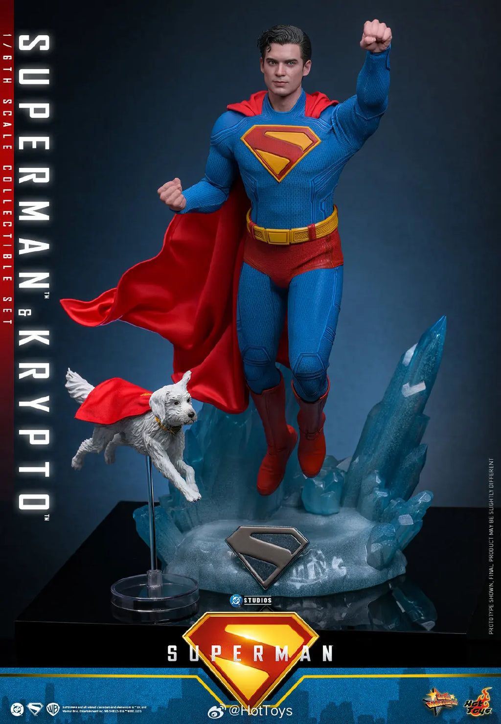 In Stock HotToys MMS812 Superman Krypto 1/6 Soldier Figure Animation Action Figure Toy Gift Model Collection