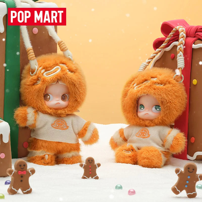 New Genuine POPMART Zsiga Gingerbread Man 1/8 Action Figure toy Kawaii Doll Desktop Decoration Model Christmas Gifts For Family