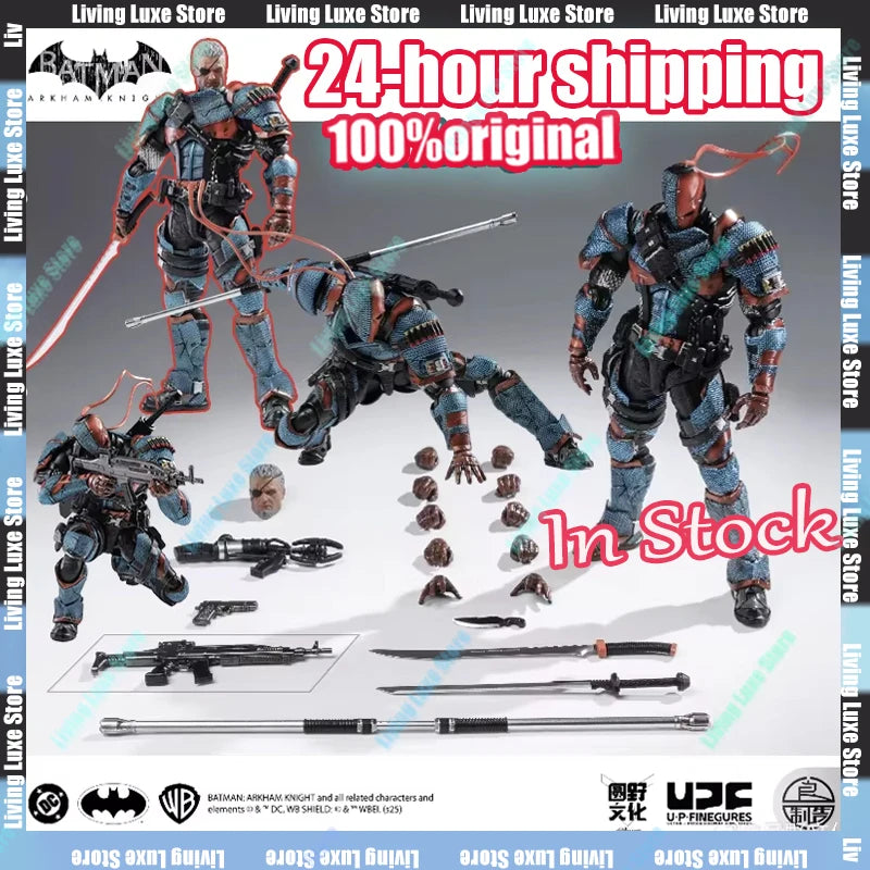 LPZZ ROUNO CUEURE DC002 1/12 Deathstroke Arkham Knight Finished Module Movable Batman Collectible Model Action Anime Figure Toy