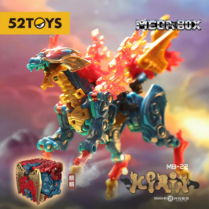 52TOYS MegaBox Kirin Deformation Toys Action Figure, Anime Character Transforming Collectible Converting Toys