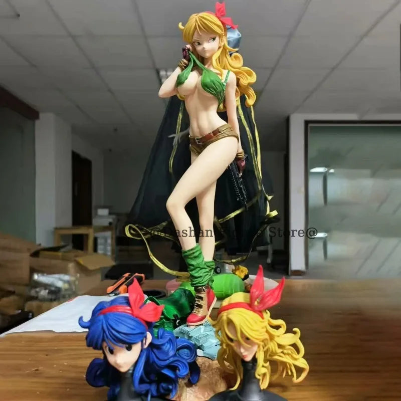 Dragon Ball Z Figur Lunch Actionfigur 3 Köpfe Spielzeug 30 cm PVC Anime Kollektion Ranchi Lunch Figuren Statue Modell Puppe Geschenke