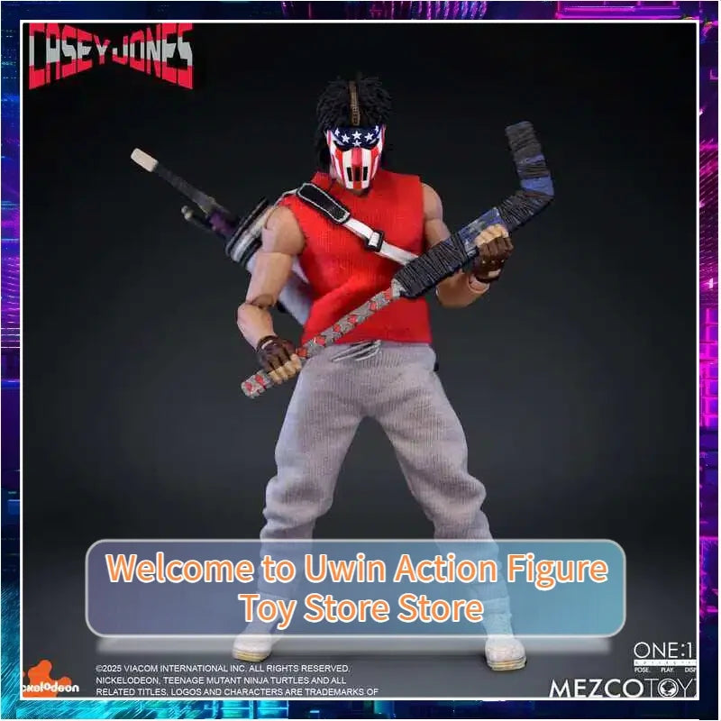 [New in Stock] Mezco Ant One: 12 Teenage Mutant Ninja Turtles Casey Jones 1/12 Articulated Moving Doll Model Toy Collection Gift