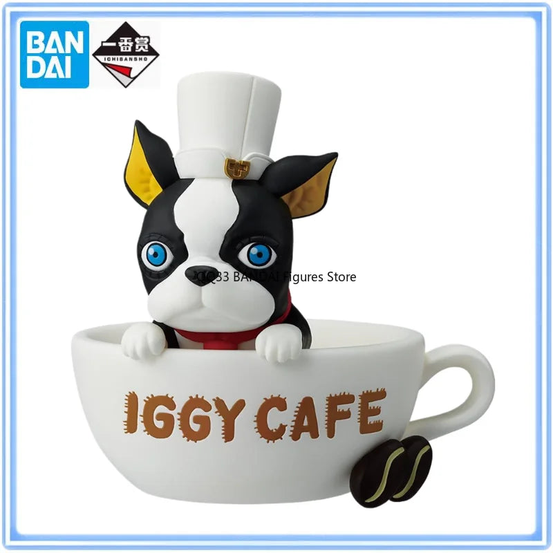 BANDAI Ichiban Kuji JoJo's Bizarre Adventure Iggy CAFE Teacup JOJO WORLD Action Figure Model Collectibles Desktop Ornaments