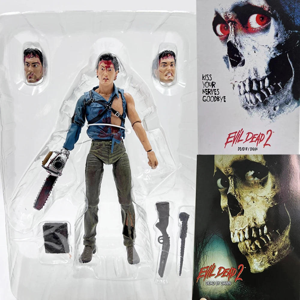 NEW NECA Ash Evil Dead 2 Dead by Dawn Figure Ash Evil Eligos Classic Terror Action Model Toy Horror Christmas Birthday Gifts
