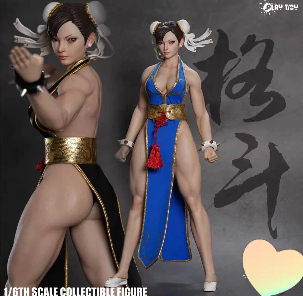 Brand new in stock  Chunli 023 blue, black  Fighting Goddess 2.0 Chunli movable doll