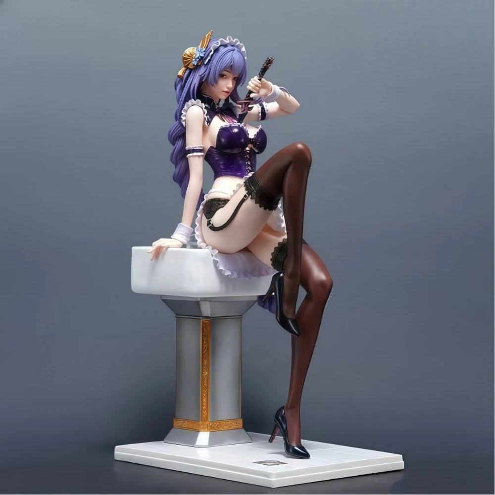 16.34in/41.5cm Anime Genshin Impact Figure Raiden Shogun Action Figures PVC Statue Model Collection Toys Gifts