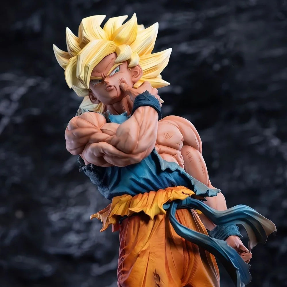 ZW Studio Dragon Ball Z Son Goku Figure With Base Super Saiyan 38cm/14.96inch Pvc Action Figures Collection Model Toys Gifts