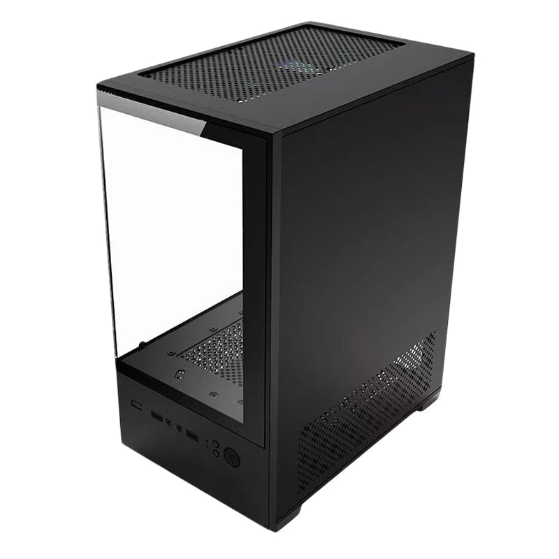 X2 PC Case Sea View Room Gaming Computer Desktop M-ATX ITX Motherboard Double-Sided Tempered Glass PC Gamer Cabinet