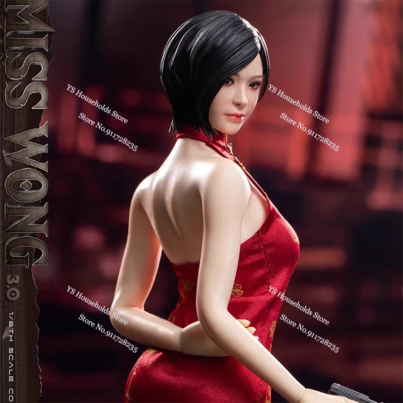 SWTOYS FS065 1/6 Collectible Miss Wang Red Cheongsam Cloth Action Figure Short Hair Delicate 12inch Ada Wang Soldier Model