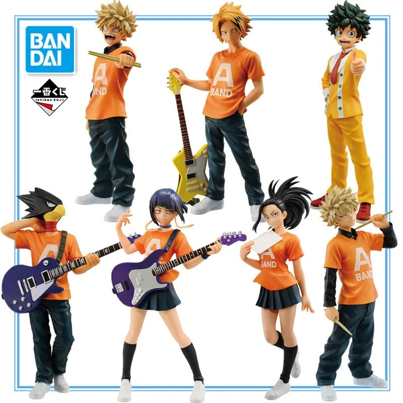 My Hero Academia Bandai Midoriya Izuku Bakugou Katsuki Kaminari Denki YAOYOROZU MOMO Аниме Фигура PVC Опакован модел Кукли Играчка