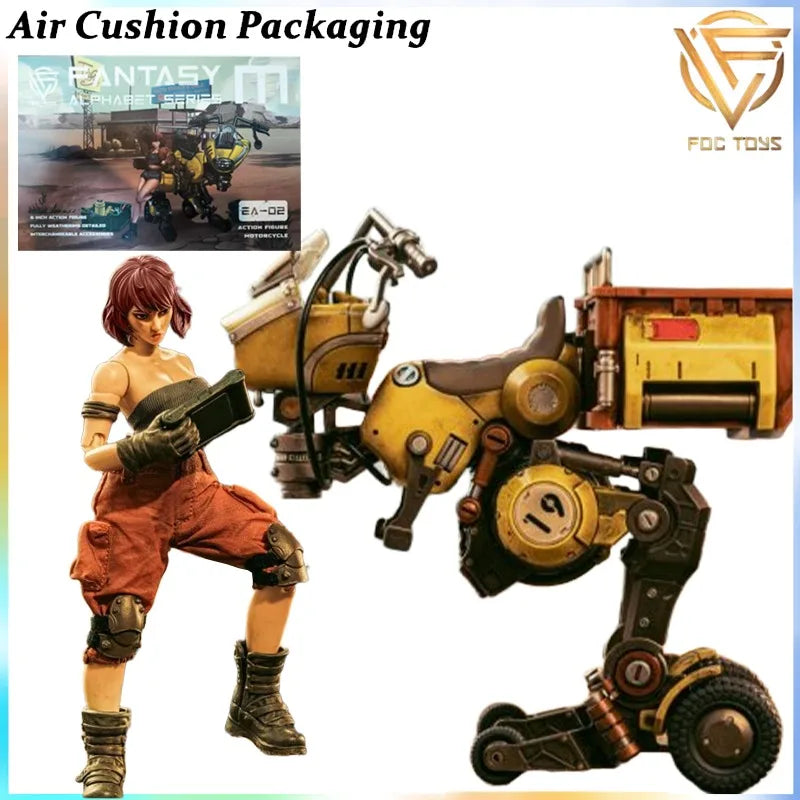 FOG TOYS Genuine Alphabet Series Cyberpunk Wasteland Motorcycle Spaceship Battle Girl 1/12 Series Action Figures Model Toys Gift