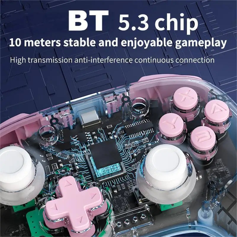 AOLION Bluetooth-Controller für Switch 2/1/PC/iOS/Android, Gamepad mit Turbo-Funktion