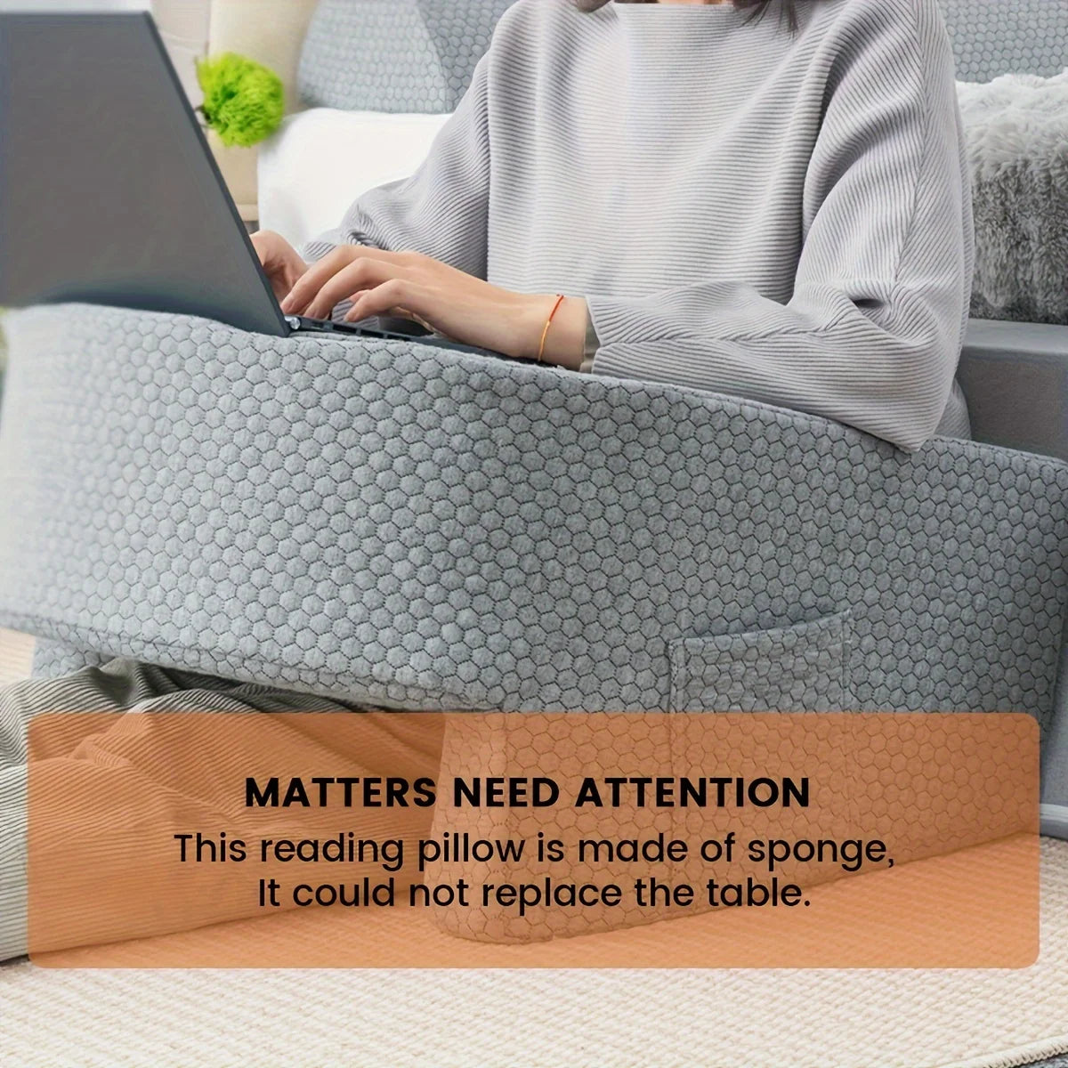 gaming armrest pillow, memory foam reading pillow, oversized support cushion, removable washable cover,,long session support,