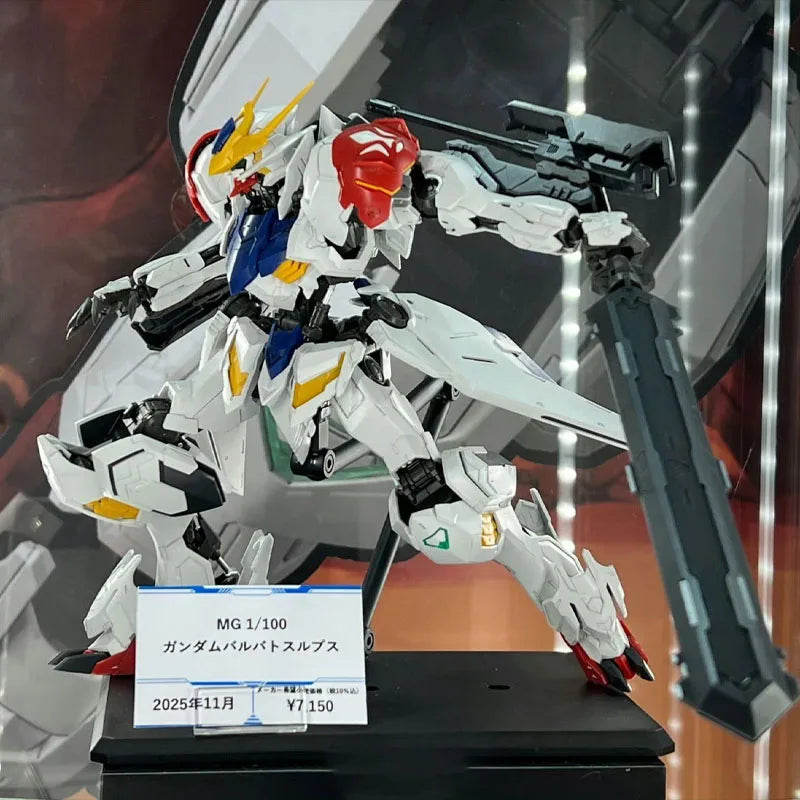 Low price In Stock BANDAI Original Box MG 1/100 GUNDAM BARBATOS LUPUS Action Figure Model Toy Gift for Kid Foam Box Packaging