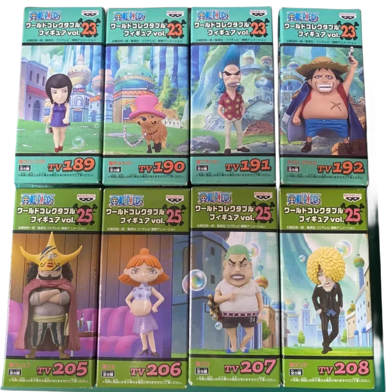 Genuine Bandai ONE PIECE  WCF TV 23 25 Real and Fake Straw Hats Anime Action Model Figure Collectible Gift for Toys Hobbies Kids