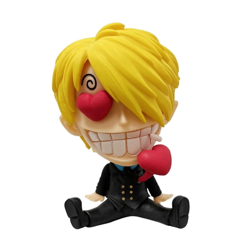 Anime One Piece Sitting Posture Luffy Suo Long Shan Zhi Character Figurine PVC Model Ornament Anime Peripheral Toys Gift